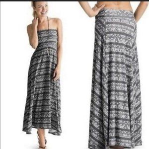 Athleta grey gray convertible dress maxi skirt L large Kali